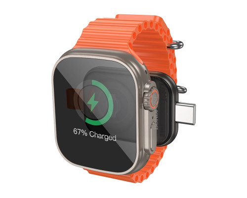 Бездротовий зарядний пристрій BOROFONE BQ25A Wireless charger for iWatch metal Gray (6941991115127)