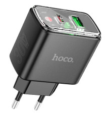Мережевий зарядний пристрій HOCO CS42A Smart PD30W+QC3.0 charger (EU) Black (6942007620765)