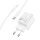 Мережевий зарядний пристрій HOCO C147A Charm PD20W+QC3.0 charger set (C to iP)(EU) White (6942007630283)