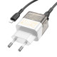 Мережевий зарядний пристрій BOROFONE BA80A Scenery PD20W+QC3.0 charger set (C to iP)(EU) Transparent Black (6941991105166)