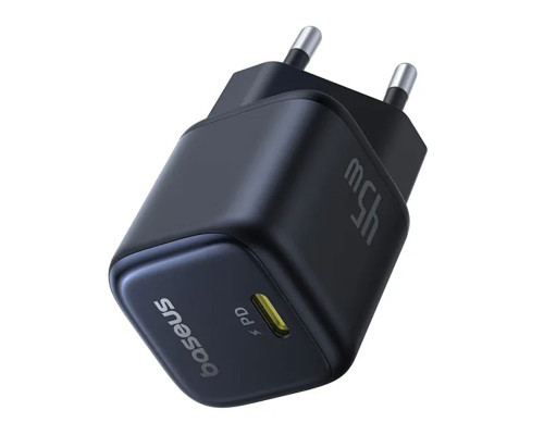 Мережевий зарядник пристрій Baseus PicoGo GaN Fast Charger 1C 45W EU Cosmic Black (P10176800123-00)