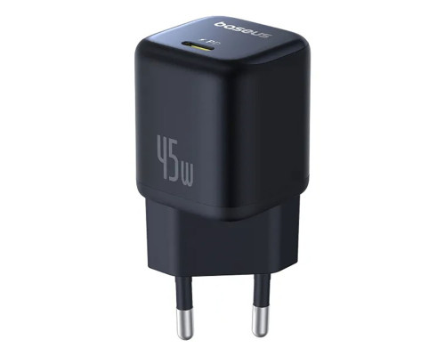 Мережевий зарядник пристрій Baseus PicoGo GaN Fast Charger 1C 45W EU Cosmic Black (P10176800123-00)