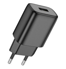 Мережевий зарядний пристрій HOCO C134A Solid single port charger (EU) Black (6942007621298)