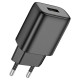Мережевий зарядний пристрій HOCO C134A Solid single port charger (EU) Black (6942007621298)