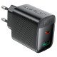 Мережевий зарядний пристрій ACEFAST A106 PD45W GaN (USB-C+USB-A) charger (EU) Black (6974316284031)