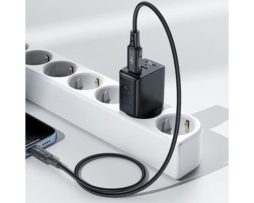 Мережевий зарядний пристрій ACEFAST A33 QC18W (USB-A+USB-A) dual port charger Black (AFA33B)