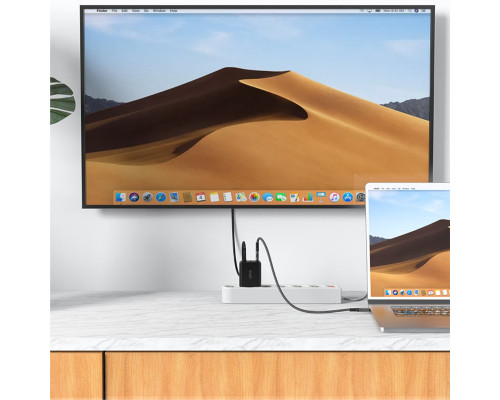 Мережевий зарядний пристрій ACEFAST A17 65W GaN multi-function HUB charger set Black (6974316281085)