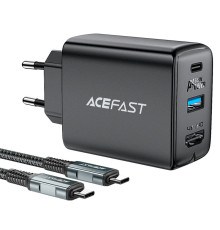 Мережевий зарядний пристрій ACEFAST A17 65W GaN multi-function HUB charger set Black (6974316281085)