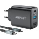 Мережевий зарядний пристрій ACEFAST A17 65W GaN multi-function HUB charger set Black (6974316281085)