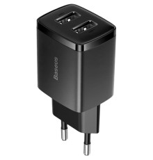 Мережевий зарядний пристрій Baseus Compact Charger 2U 10.5W EU Black (CCXJ010201)