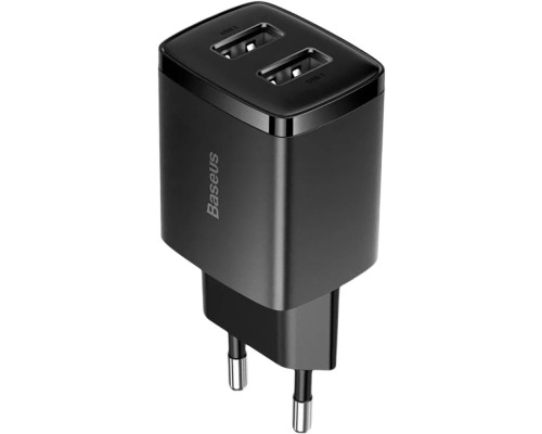 Мережевий зарядний пристрій Baseus Compact Charger 2U 10.5W EU Black (CCXJ010201)
