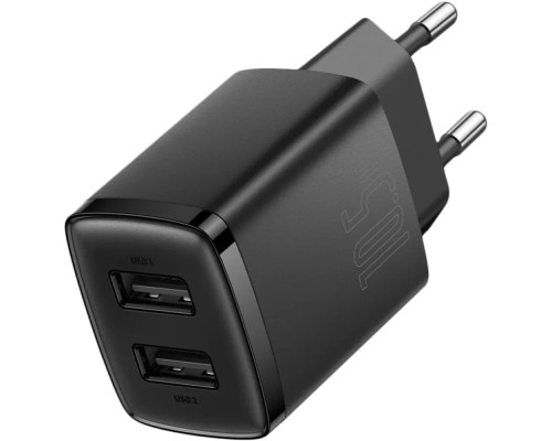 Мережевий зарядний пристрій Baseus Compact Charger 2U 10.5W EU Black (CCXJ010201)