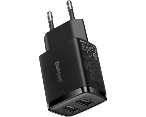 Мережевий зарядний пристрій Baseus Compact Charger 2U 10.5W EU Black (CCXJ010201)