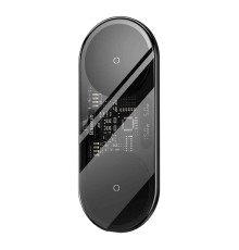 Бездротовий зарядний пристрій Baseus Digital LED Display 2in1 Wireless Charger 20W Black Universal version (WXSX010101)