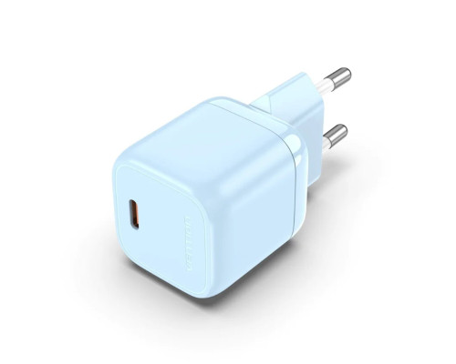 Зарядний пристрій Vention 1-port USB-C GaN Charger(30W) EU-Plug Blue (FAKL0-EU) (FAKL0-EU)