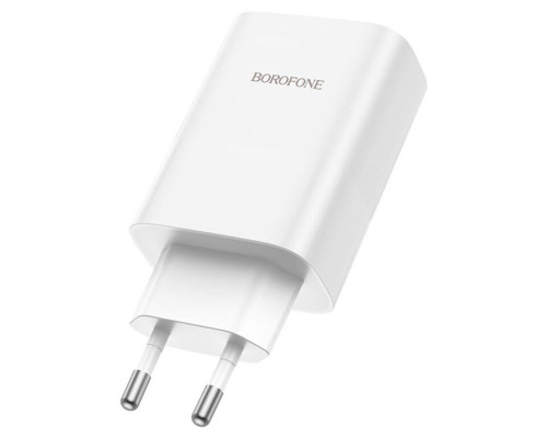 Мережевий зарядний пристрій BOROFONE BN10 Sunlight PD65W dual port(1A1C) charger White (6974443388190)