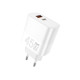 Мережевий зарядний пристрій WUW-C209 45W PD USB-C + USB QC3.0 18W white (WUW-C209)