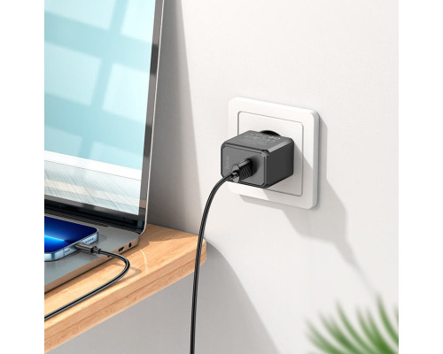 Мережевий зарядний пристрій HOCO CS11A Ocean single port charger set(Micro) 10.5W Black (6942007603584 )