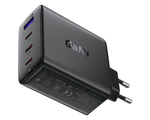 Мережевий зарядний пристрій ACEFAST A94 PD100W GaN (3*USB-C+USB-A) charger Black (6974316283133)