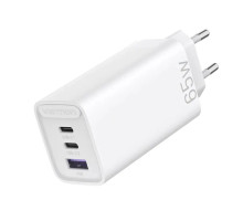 Зарядний пристрій Vention 3-port USB(C+C+A) GaN Charger(65W/30W/30W) EU-Plug White (FEDW0-EU)