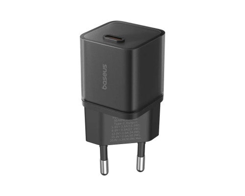 Мережевий зарядний пристрій Baseus GaN5S Fast Charger 1C 30W EU Cluster Black (P10162504113-00)