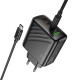 Мережевий зарядний пристрій HOCO CS27A Supply PD67W (3C1A) charger set (C to C)(EU) Black (6942007639842)
