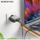 Мережевий зарядний пристрій BOROFONE BAS56A Absolute PD45W (2C1A) charger set (C to C) (EU) Black (6941991116278)