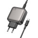 Мережевий зарядний пристрій BOROFONE BAS56A Absolute PD45W (2C1A) charger set (C to C) (EU) Black (6941991116278)