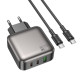 Мережевий зарядний пристрій BOROFONE BAS56A Absolute PD45W (2C1A) charger set (C to C) (EU) Black (6941991116278)