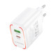 Мережевий зарядний пристрій BOROFONE BA89A Destello PD30W+QC3.0 charger (EU) White (6941991119361)