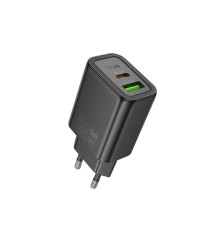 Мережевий зарядний пристрій HOCO N63 Gentle PD30W+QC3.0 charger (EU) Black (6942007644358)