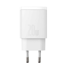 Мережевий зарядний пристрій Baseus Compact Quick Charger U+C 20W EU White (CCXJ-B02)