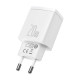 Мережевий зарядний пристрій Baseus Compact Quick Charger U+C 20W EU White (CCXJ-B02)