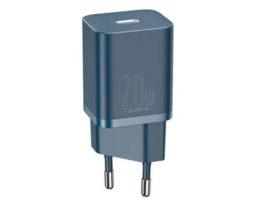Мережевий зарядний пристрій Baseus Super Si Quick Charger 1C 20W EU Blue (CCSUP-B03)