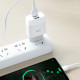 Мережевий зарядний пристрій HOCO C73A Glorious dual port charger set(Type-C) 12W White (6931474713070)