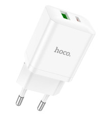Мережевий зарядний пристрій HOCO N28 Founder PD20W+QC3.0 charger White (6931474783516)