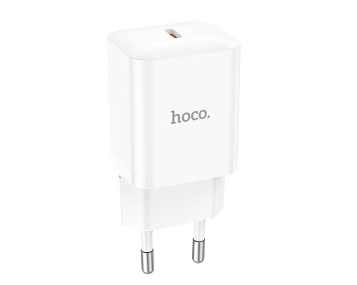 Мережевий зарядний пристрій HOCO N27 Innovative single port PD20W charger White (6931474783455)