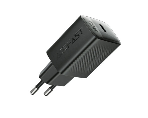 Мережевий зарядний пристрій ACEFAST A104 PD25W GaN single USB-C charger Black (6974316283355)