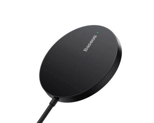 Бездротовий зарядний пристрій Baseus Simple Mini3 Magnetic Wireless Charger 15W Black (CCJJ040001)