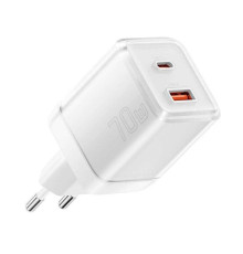 Зарядний пристрій ESSAGER EZCT70 Gan 1USB 1T-C 70W white (EZCT70-YQB02-Z)