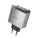 Мережевий зарядний пристрій BOROFONE BN22 Lena PD65W(2C1A) charger(EU) Metal Gray (6941991114601)