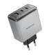 Мережевий зарядний пристрій BOROFONE BN22 Lena PD65W(2C1A) charger(EU) Metal Gray (6941991114601)