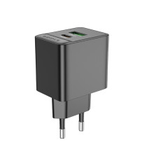 Мережевий зарядний пристрій BOROFONE BAS14A Erudite PD20W+QC3.0 charger(EU) Black (6941991104947)