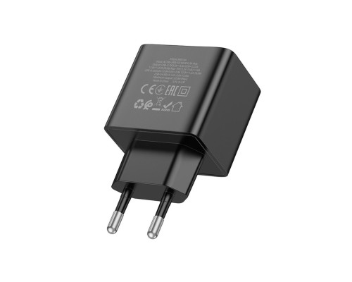 Мережевий зарядний пристрій BOROFONE BAS14A Erudite PD20W+QC3.0 charger(EU) Black (6941991104947)