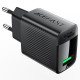 Мережевий зарядний пристрій ACEFAST A90 QC18W GaN single USB-A charger set (P3) (EU) Black (6974316280064)