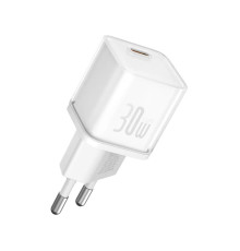 Мережевий зарядний пристрій Baseus GaN5S Fast Charger 1C 30W EU Moon White (P10162504213-00)