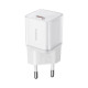 Мережевий зарядний пристрій Baseus GaN5S Fast Charger 1C 30W EU Moon White (P10162504213-00)