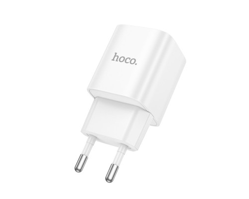 Мережевий зарядний пристрій HOCO C147A Charm PD20W+QC3.0 charger (EU) White (6942007630276)