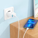 Мережевий зарядний пристрій HOCO C105A Stage dual port PD20W+QC3.0 charger set (C to iP)(EU) White (6931474782939)