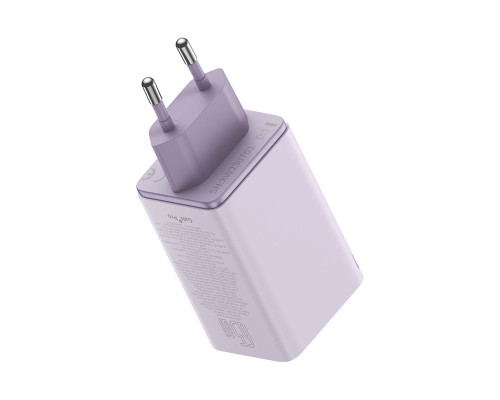 Мережевий зарядний пристрій Baseus GaN6 Pro Fast Charger 2C+2U 65W EU Star Purple(With:Mini White Cable Type-C to Type-C 100W(20V/5A) 1m Star Purple） (P10162701533-00)
